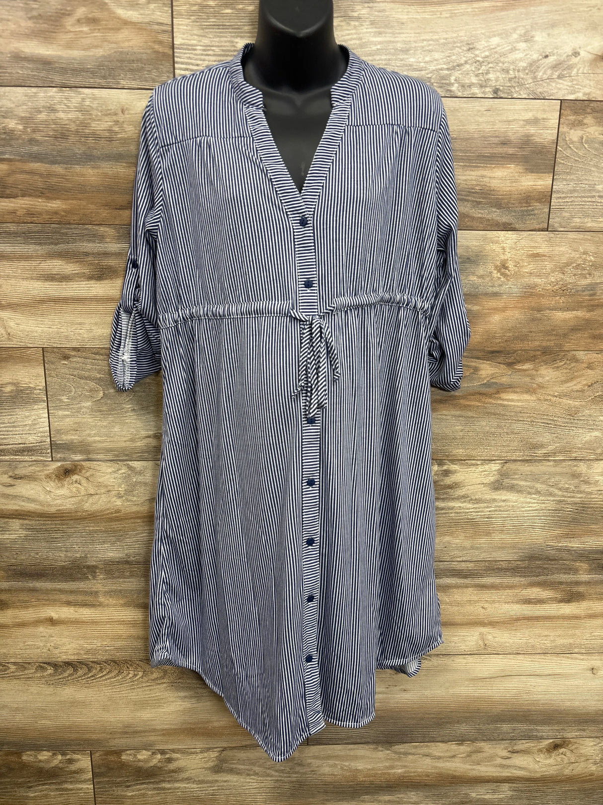 Eden & Olivia Maternity Striped Dress Blue sz XL