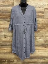 Eden & Olivia Maternity Striped Dress Blue sz XL
