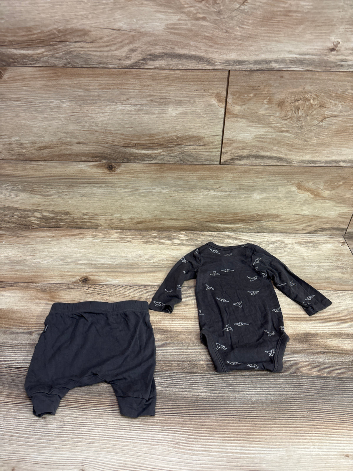 Modern Moments 2pc Viscose Bodysuit & Pants Set Grey sz Newborn
