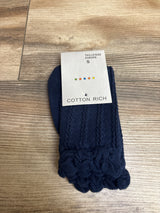 NEW Cotton Rich Socks Navy sz Small