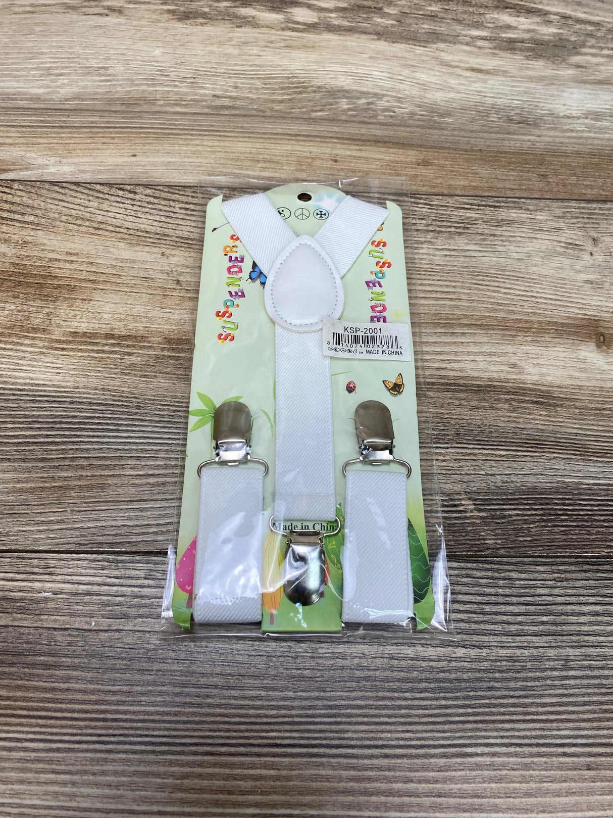 NEW White Suspenders sz 2-8Y - Me 'n Mommy To Be