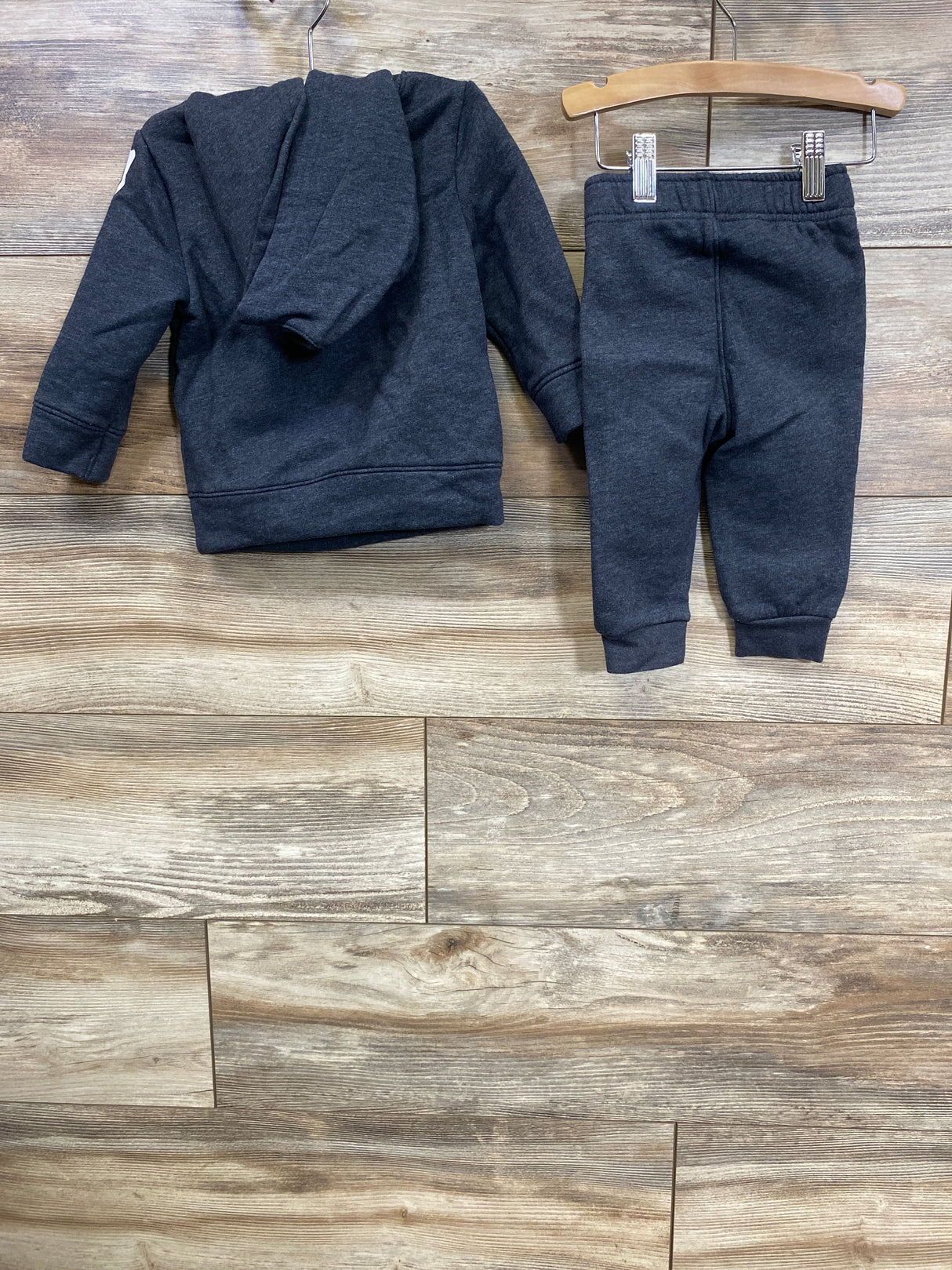 Cat & Jack 2pc Skeleton Pull Over Hoodie & Joggers Set Grey sz 12m