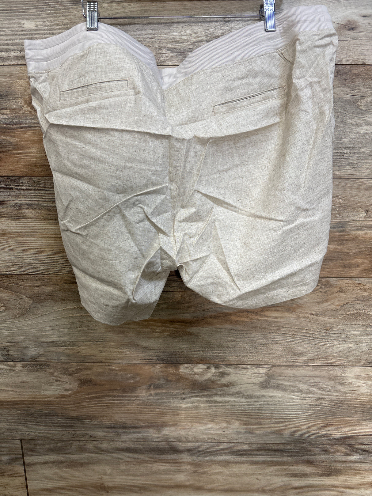 NWOT Gap Maternity Linen-Blend Shorts Beige sz XXL
