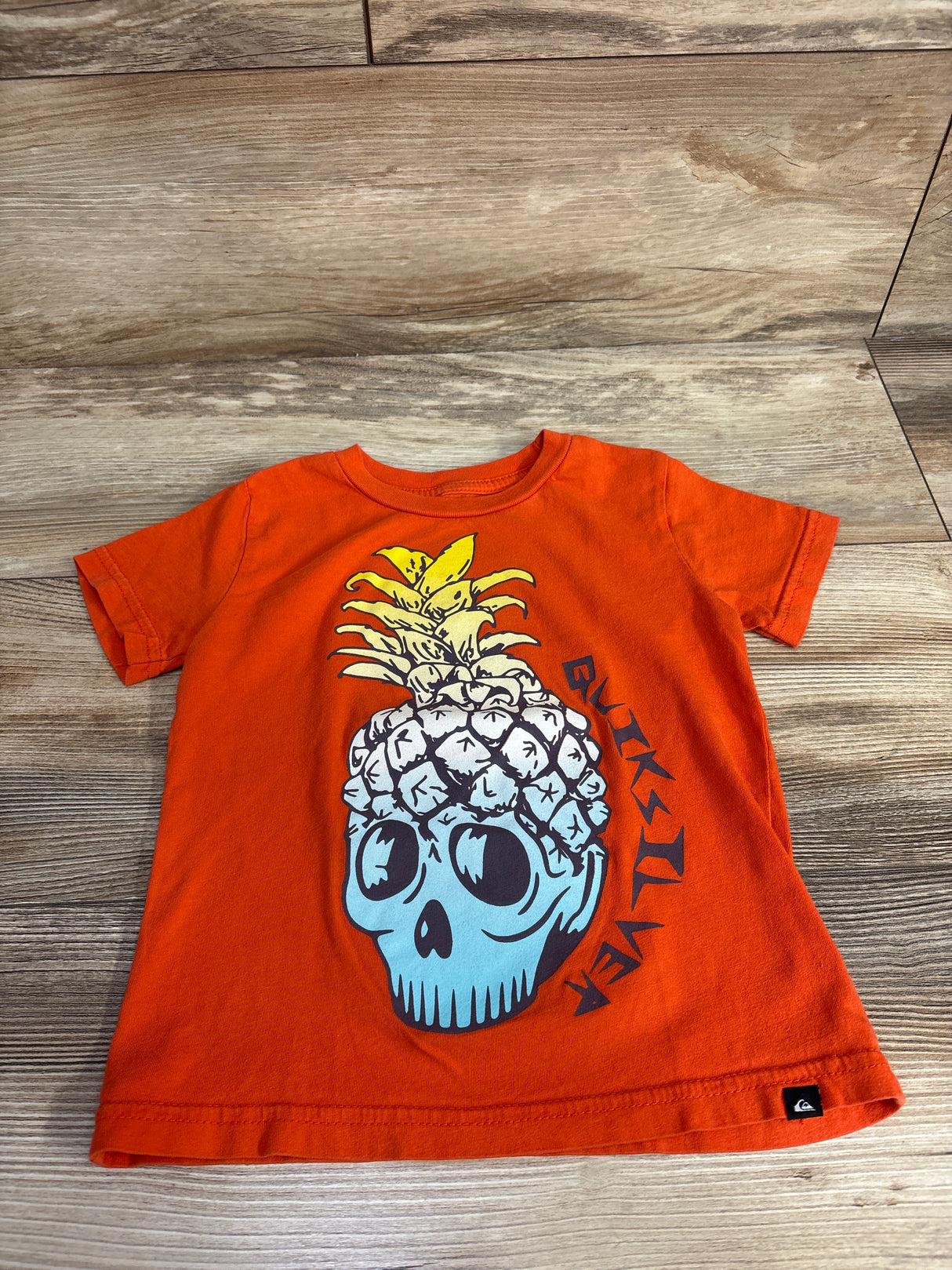 Quicksilver Pineapple Print Short Sleeve Shirt Orange sz 3T