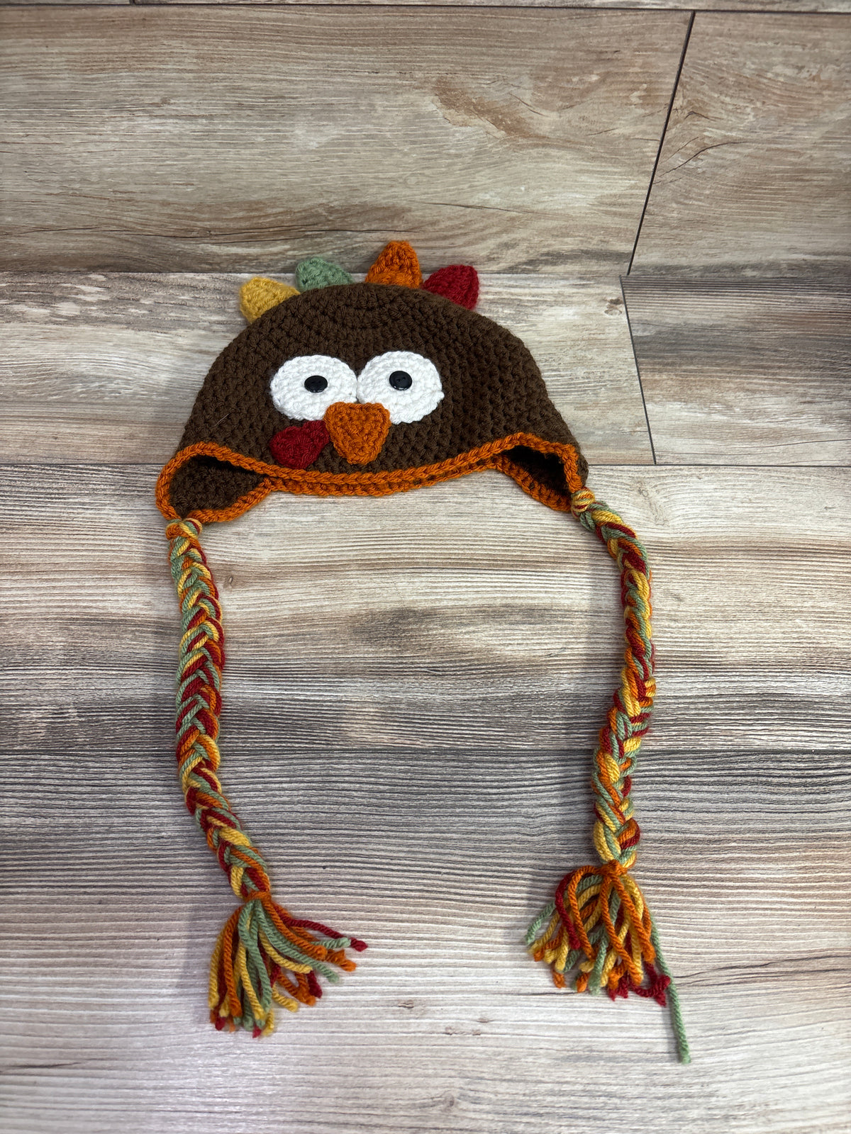So 'Dorable Crochet Turkey Hat Brown sz 12-24m