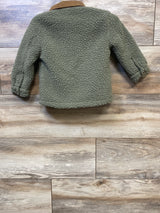 Old Navy Corduroy Collar Sherpa Button-Up Jacket Green sz 18-24m