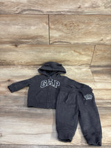 Baby Gap Zip-Up Jacket & Joggers Set Grey sz 3-6m