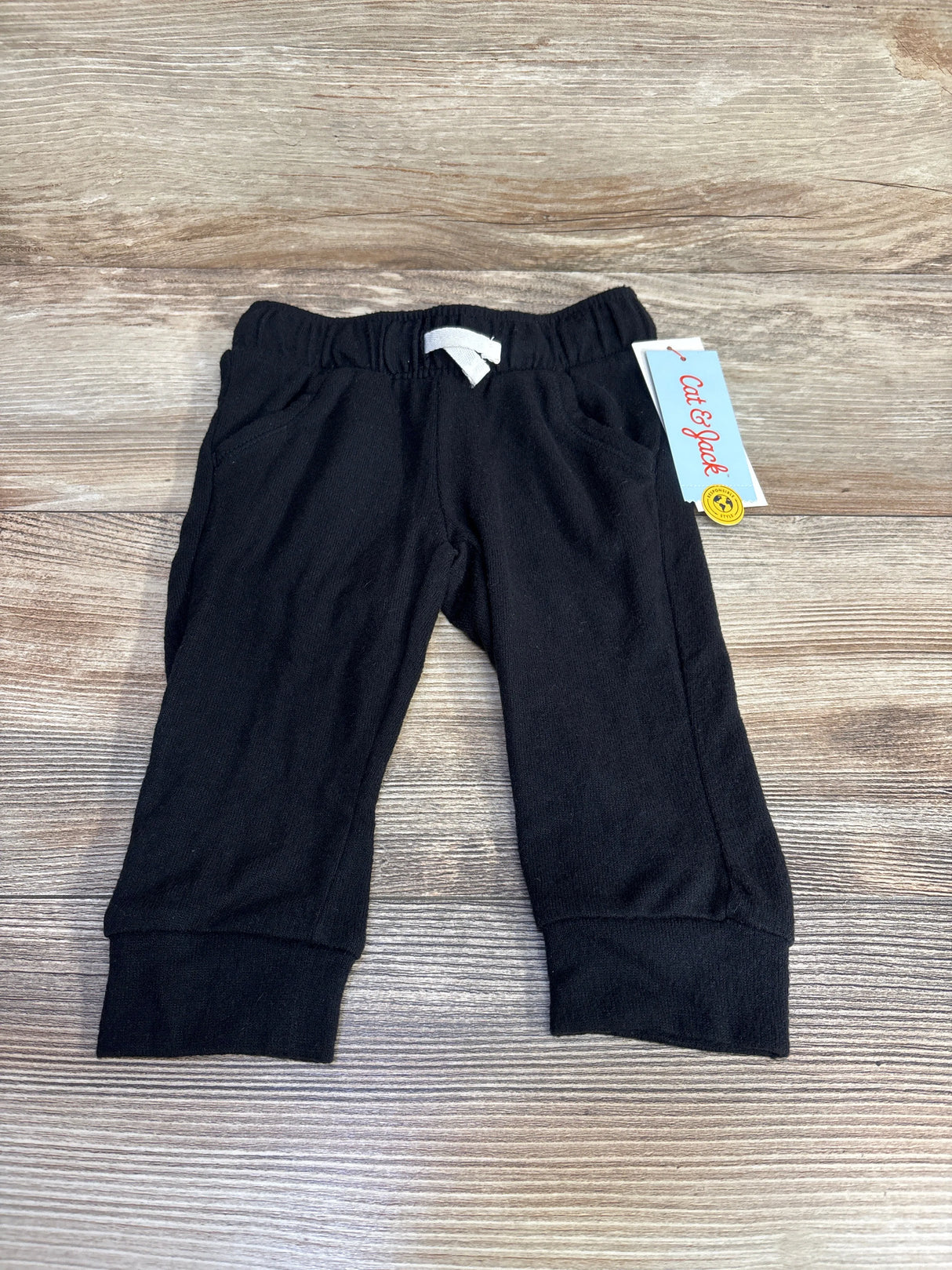 NEW Cat & Jack Drawstring Joggers Black sz 12m