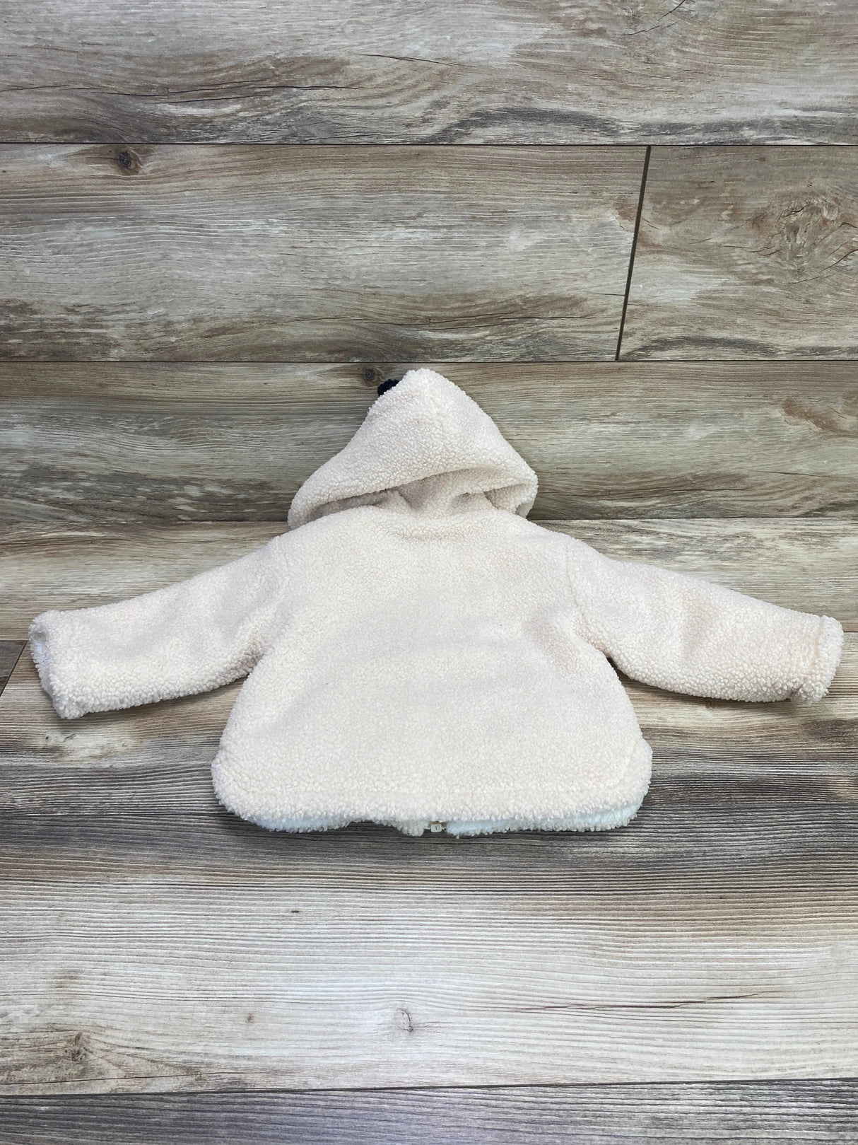 Full Zip Fleece Hoodie Beige sz 12-18m