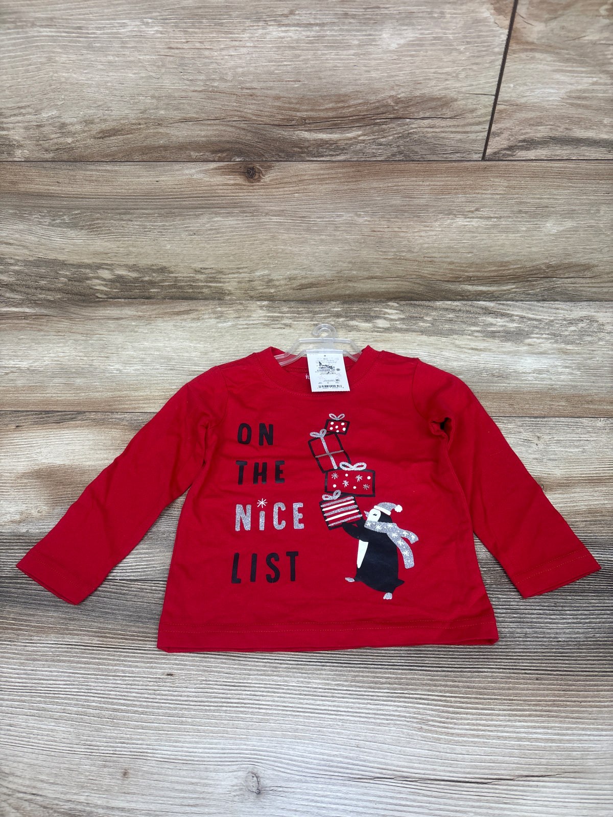 NEW Just One You On The Nice List Shirt Red sz 18m