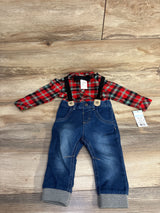 NEW Cat & Jack 3pc Plaid Suspender Set sz 12m