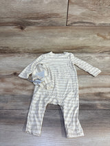 NEW Cloud Island 2Pc Jacquard Checkered Romper & Hat Beige sz 0-3m