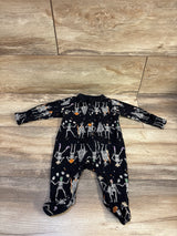 Old Navy Halloween Skeleton Sleeper Black sz 0-3m