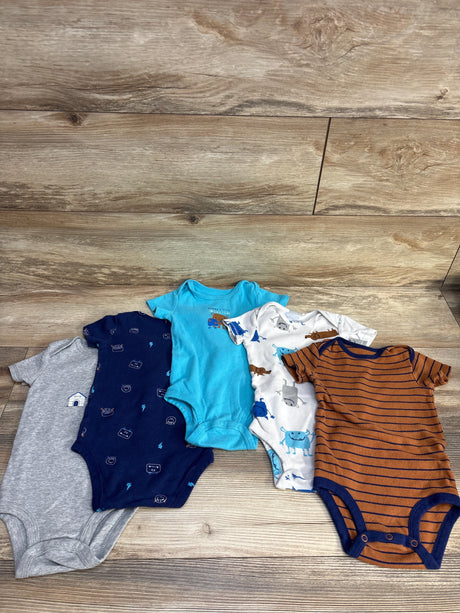 Carter's 5pk Little Monster Bodysuits sz 12m - Me n Mommy To Be