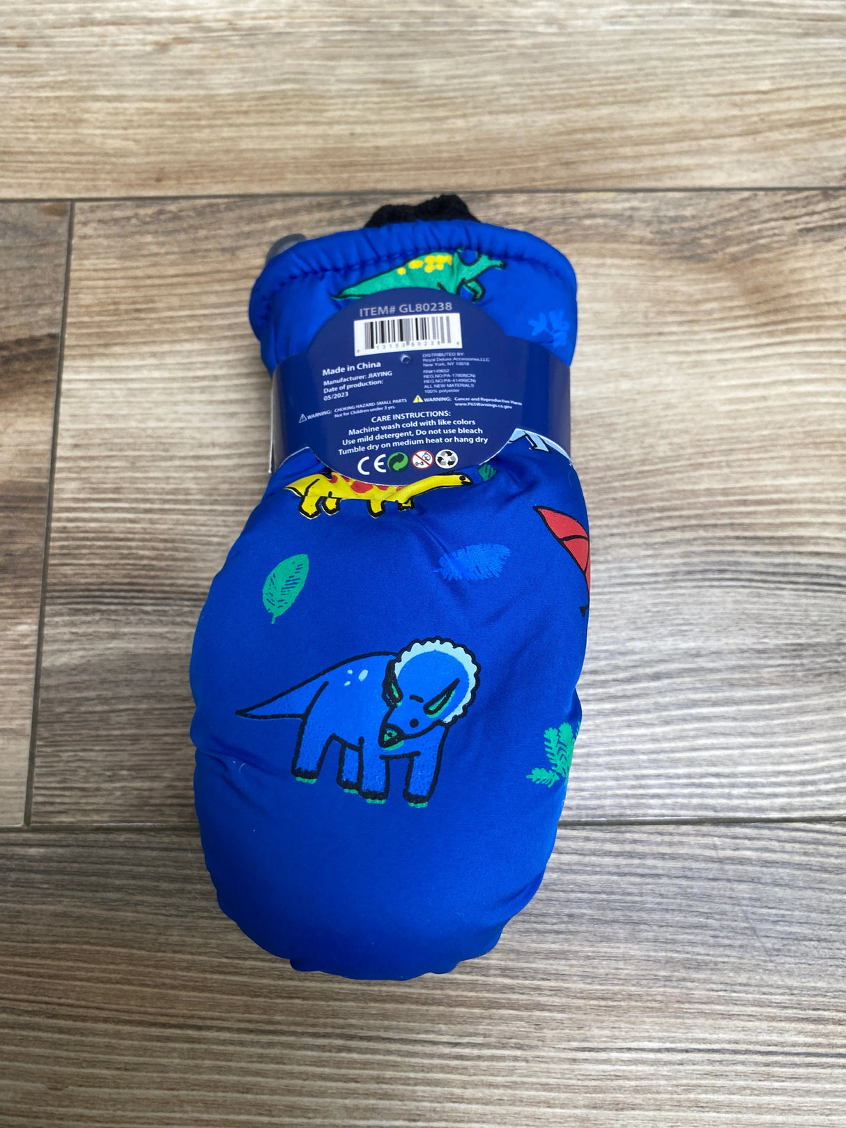 NEW ThermaWear Kid's Ski Dinosaur Blue Mittens OSFM (1-3Y)