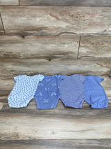 Carter's 4pk Floral Bodysuits Blue sz 6m