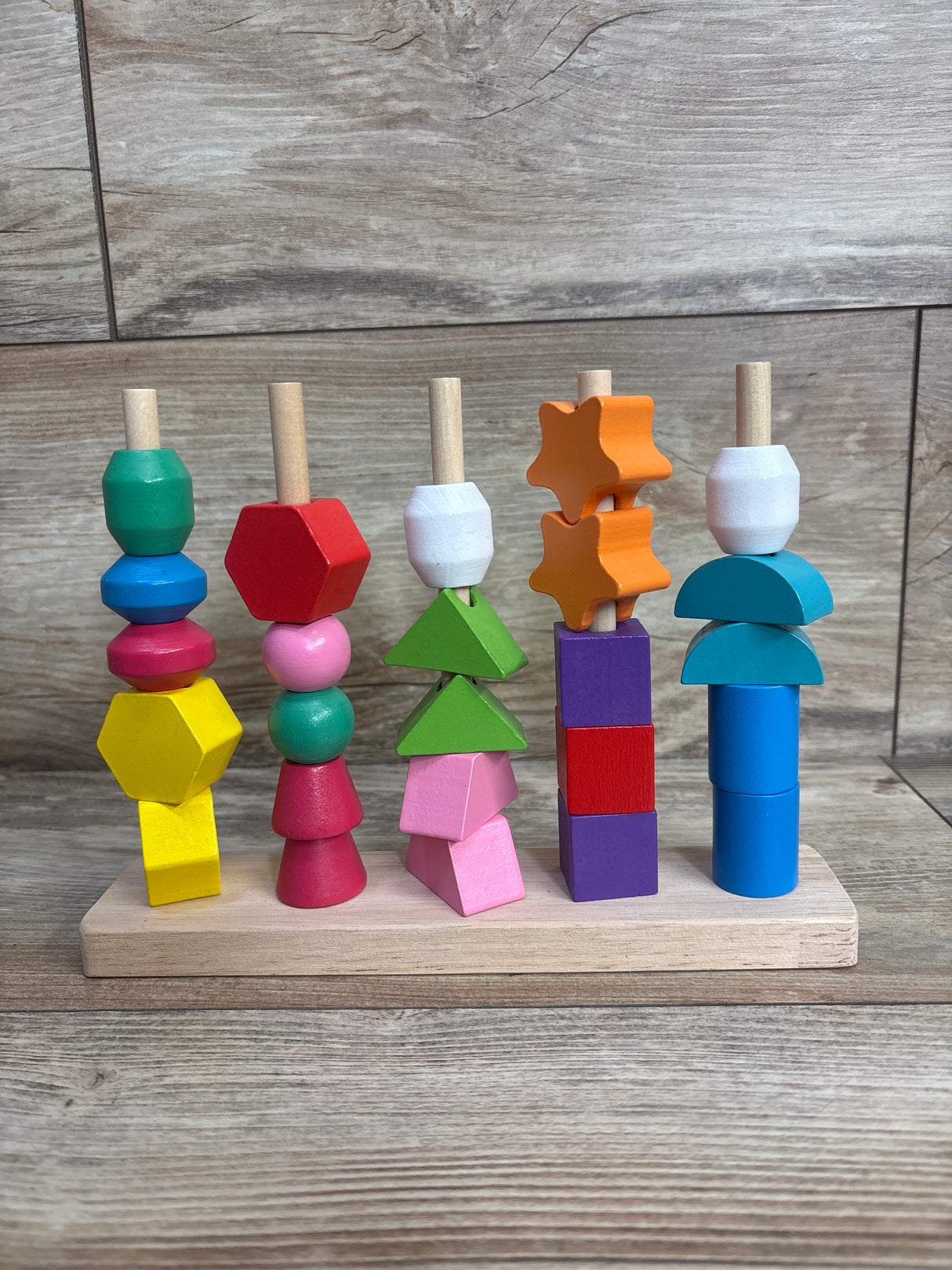 Montessori 5-Pillar Sorting & Counting Toy - 25pc
