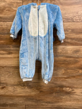 Michley Stitch Plush Hooded Coverall Costume Blue sz 12-18m