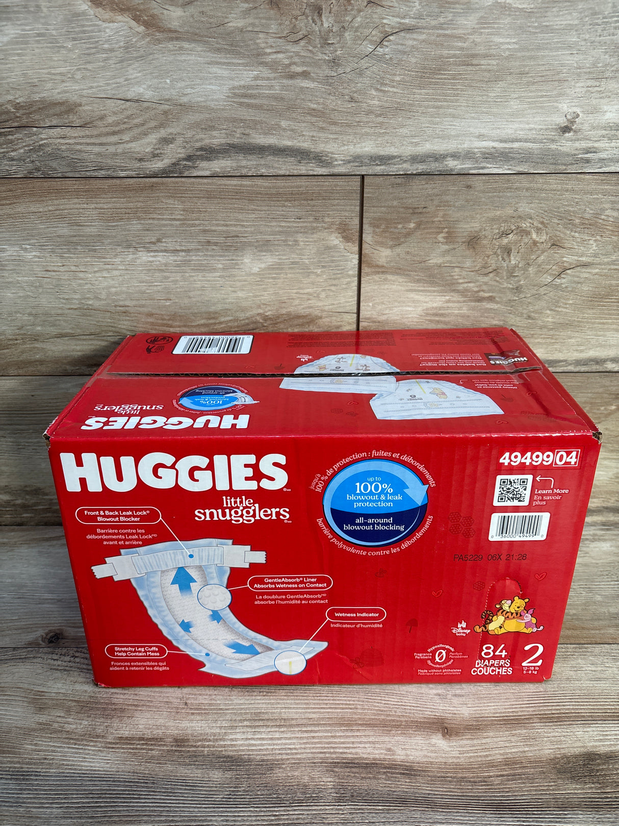 NEW Huggies Little Snugglers Diapers 84ct. Size 2