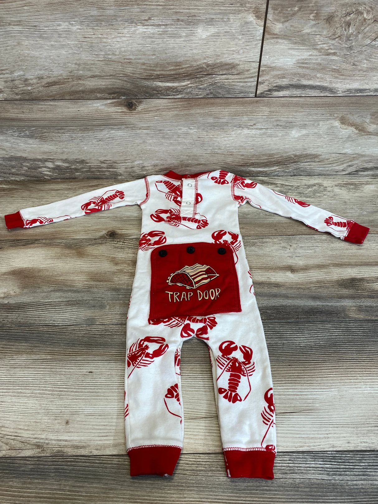 Lazy One Lobster Onesie Flapjack White/Red sz 12m