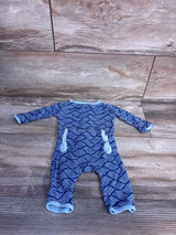 Kickee Pants 'Kite Water Lattice' Bamboo Snap Coverall Blue sz Newborn