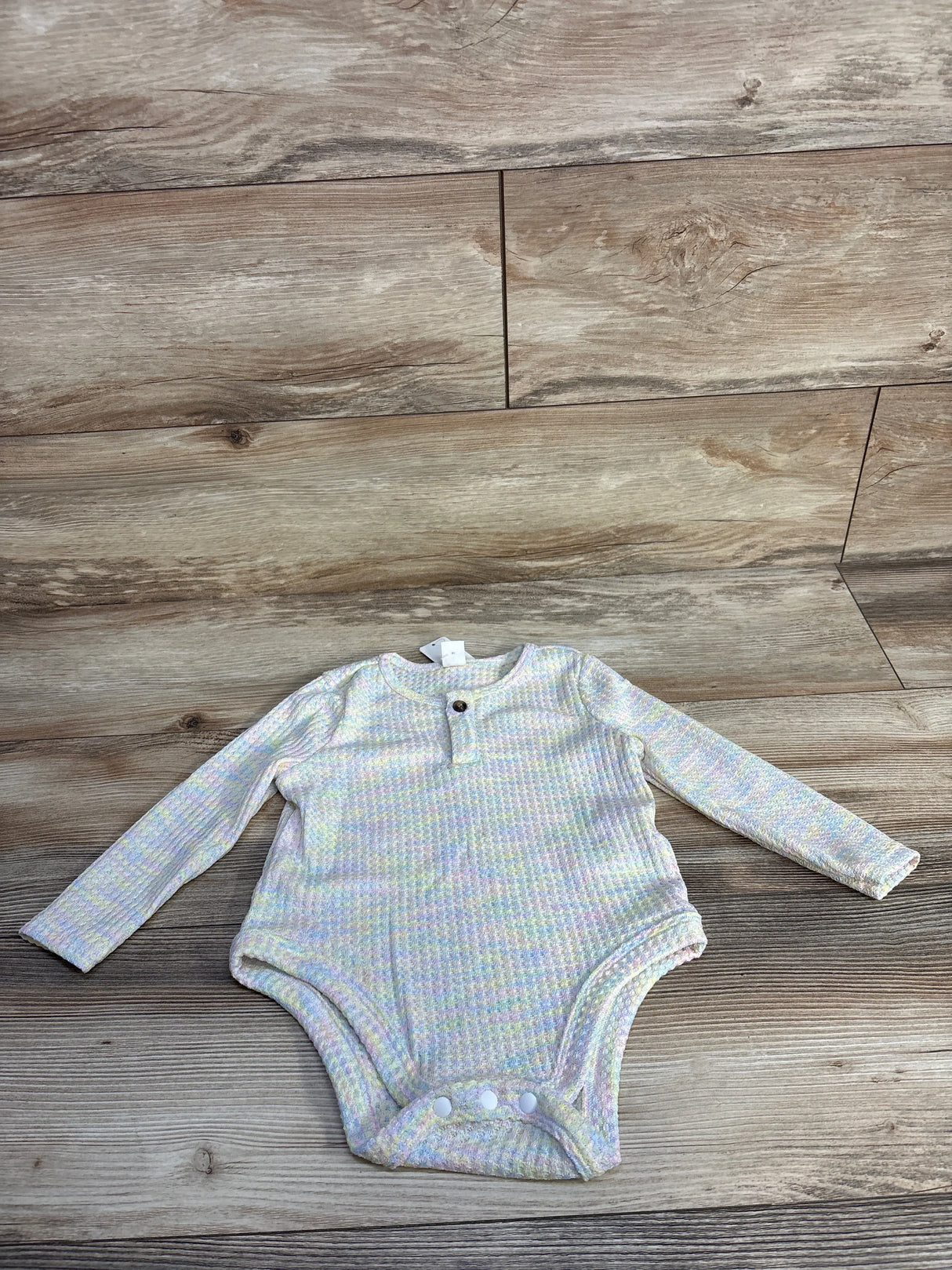 NEW Shein Tie-Dye Waffle Knit Bodysuit Multicolored sz 12-18m