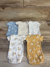 Carter's 5pk Bodysuit Set White sz Preemie