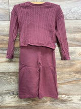Modern Moments 2pc Knitted Sweater Set Plum sz 4T