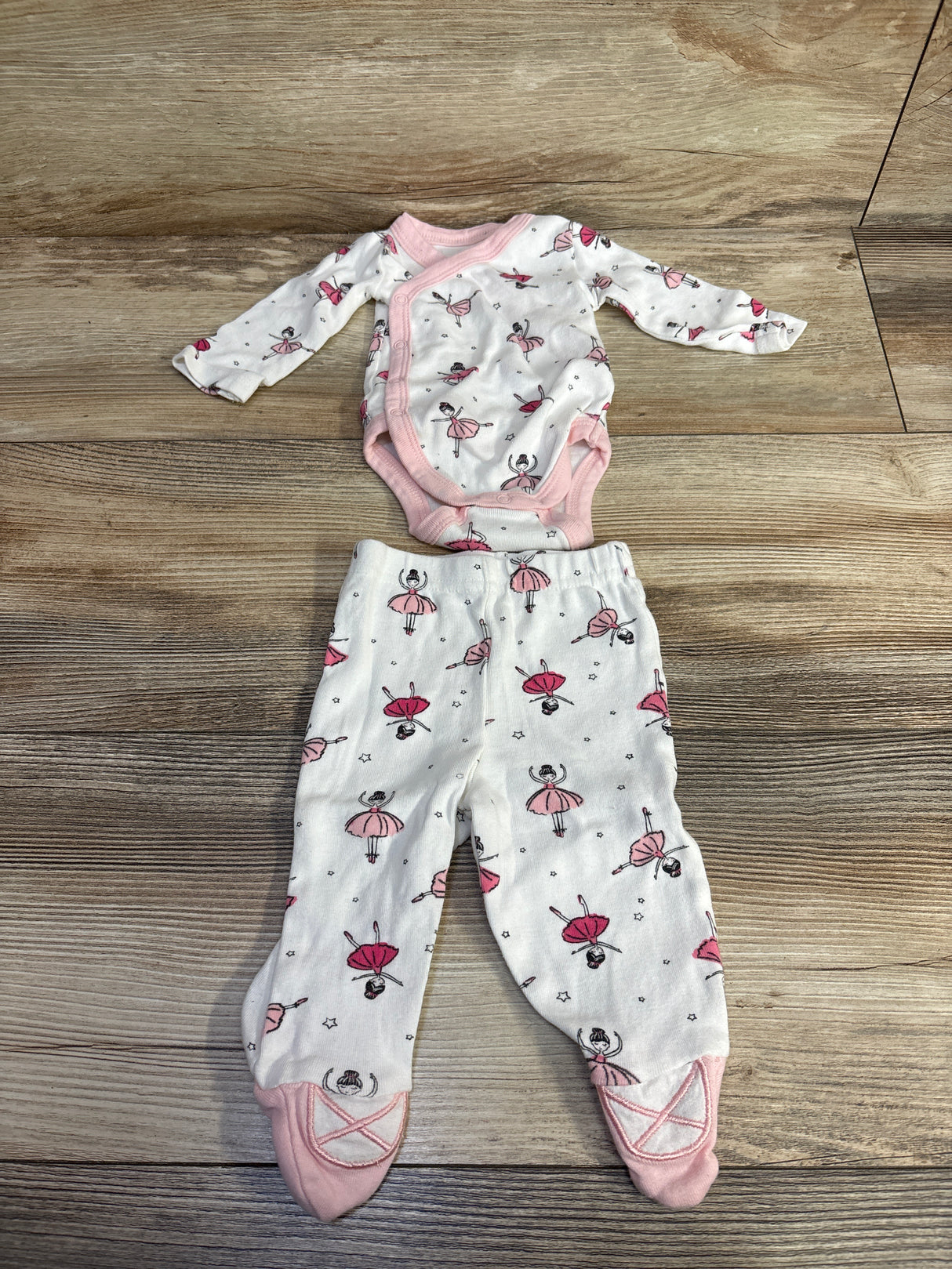 Koala Baby 2pc Kimono Bodysuit & Footed Pants Set White sz Newborn