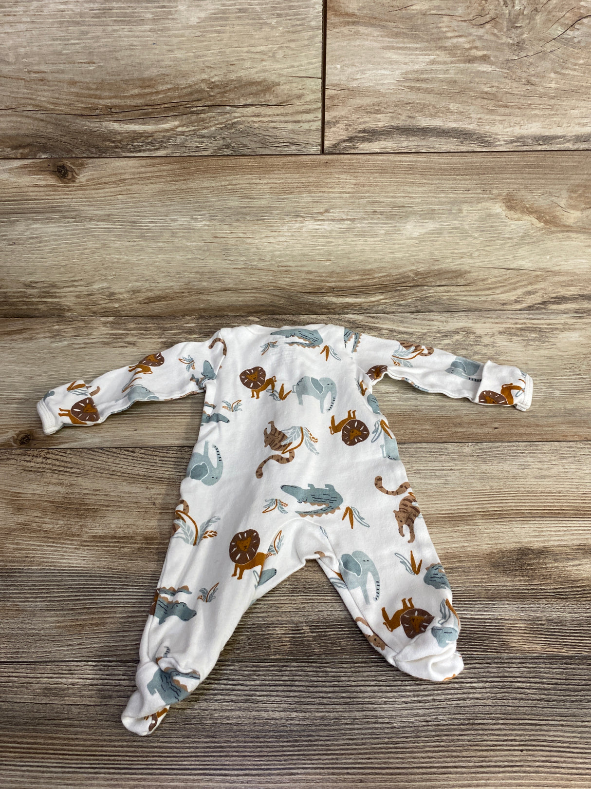 Carter's Animal Print Sleeper White sz Newborn