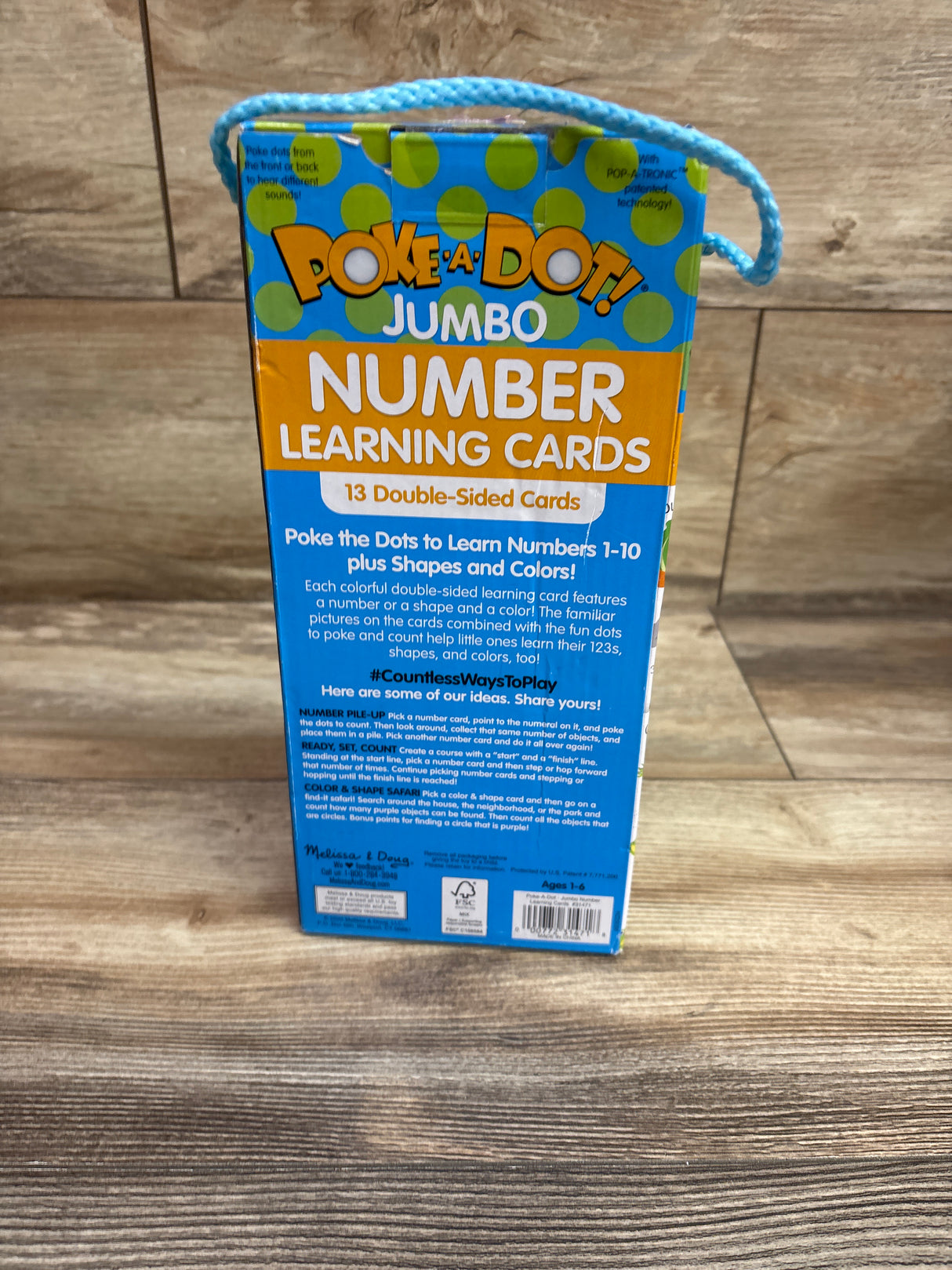 NEW Melissa & Doug Poke-a-Dot! Number Jumbo Learning Cards