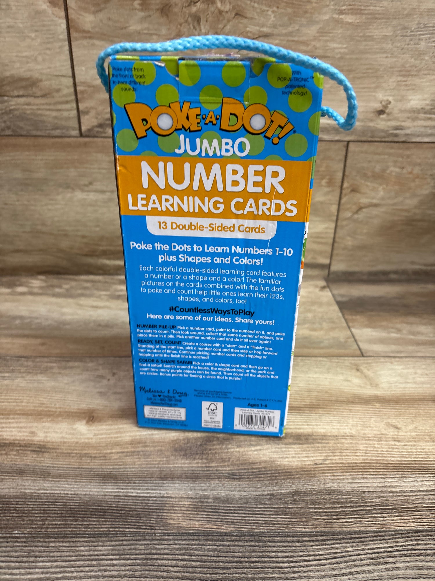 NEW Melissa & Doug Poke-a-Dot! Number Jumbo Learning Cards
