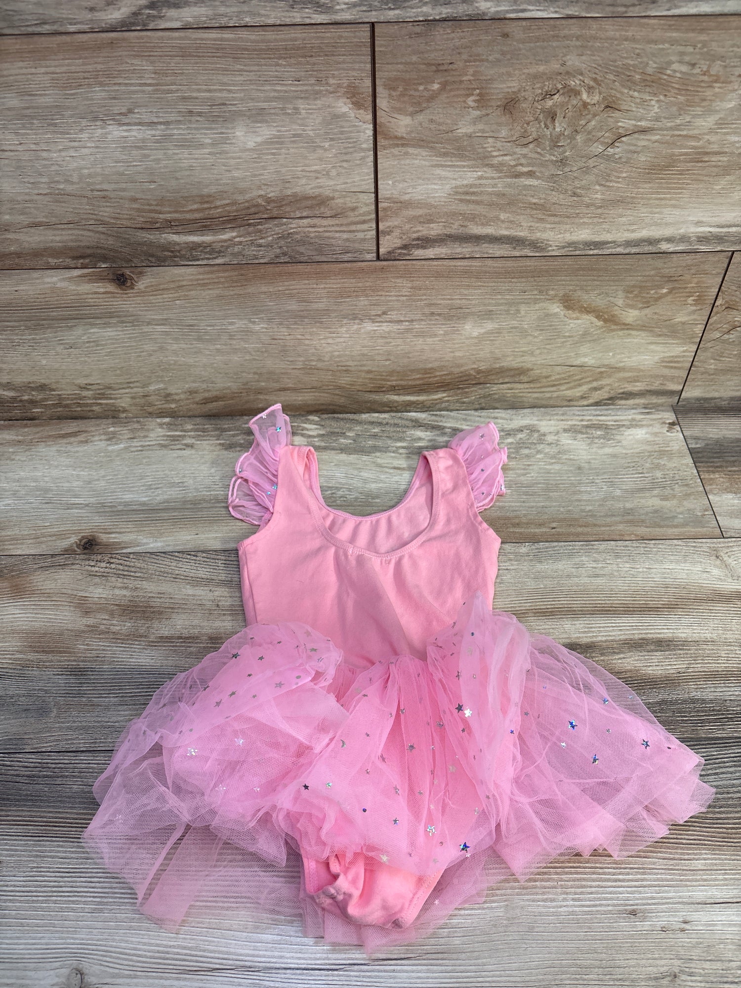 Flypigs Bedazzled Tulle Tutu Bodysuit Dress Pink sz 4T