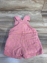 Wonder Nation Denim Floral Shortalls Pink sz 18m