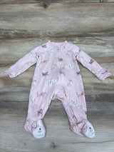 Carter's Dog Print Sleeper Pink sz 3m