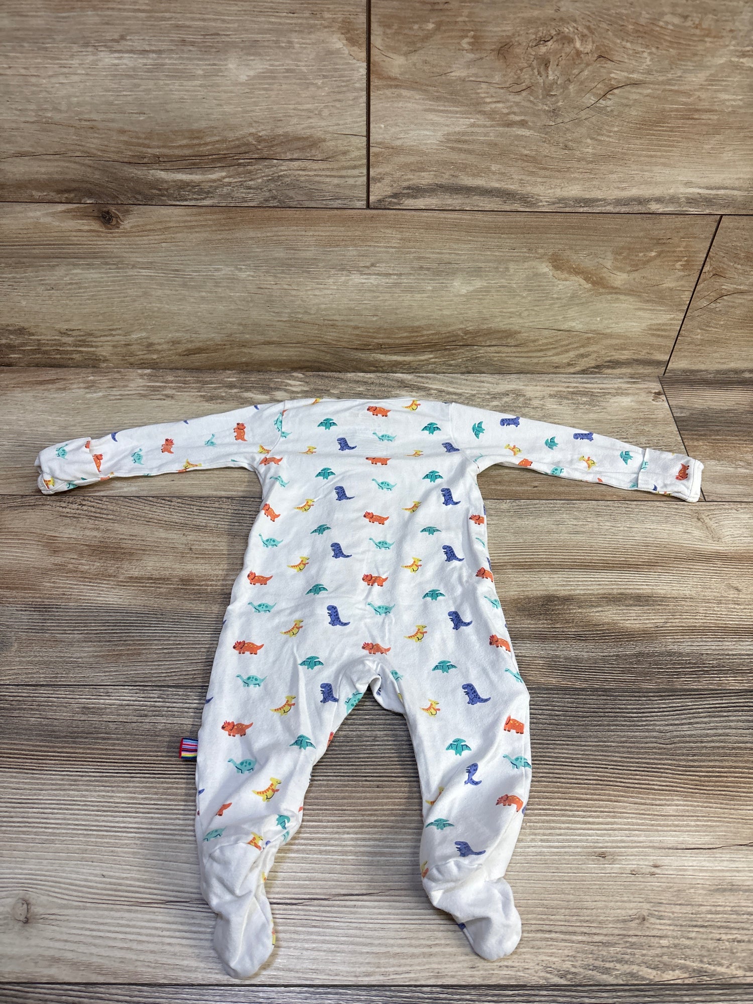 Magnetic Me CloudStretch Footie in Dino Multi White sz 0-3m