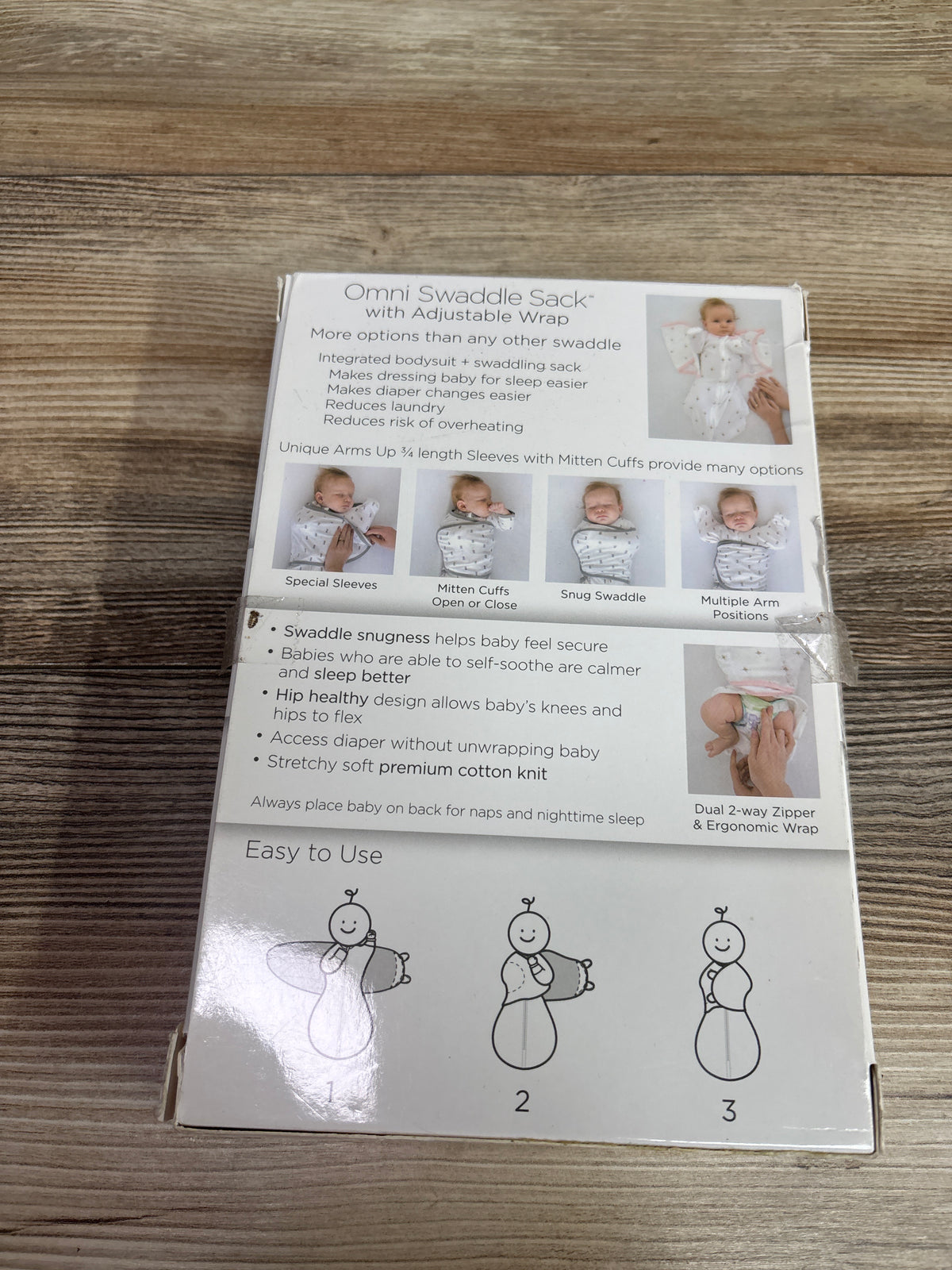 NEW Swaddle Designs Omni Swaddle Sack Grey sz 0-3m