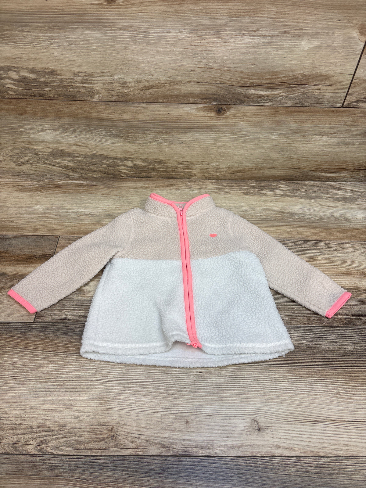 Oshkosh Full-Zip Sherpa Jacket Ivory sz 12m