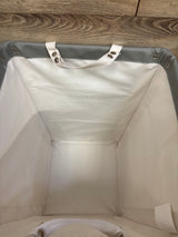Seville Classics Natural White Commercial Rolling Canvas Laundry Room Hamper