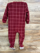Carter's Checkered Blanket Sleeper Burgundy sz 18m