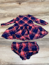 Tommy Hilfiger 2pc Plaid Dress & Bloomers Pink/Navy sz 18m