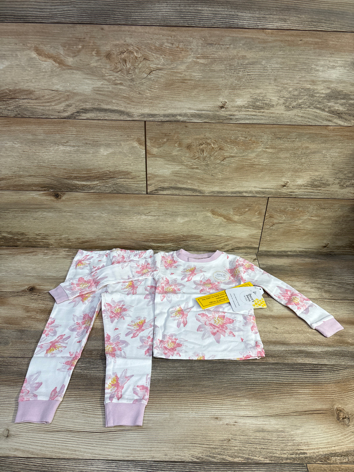 NEW Burt's Bees Baby 2pc Pajama Set White sz 2T