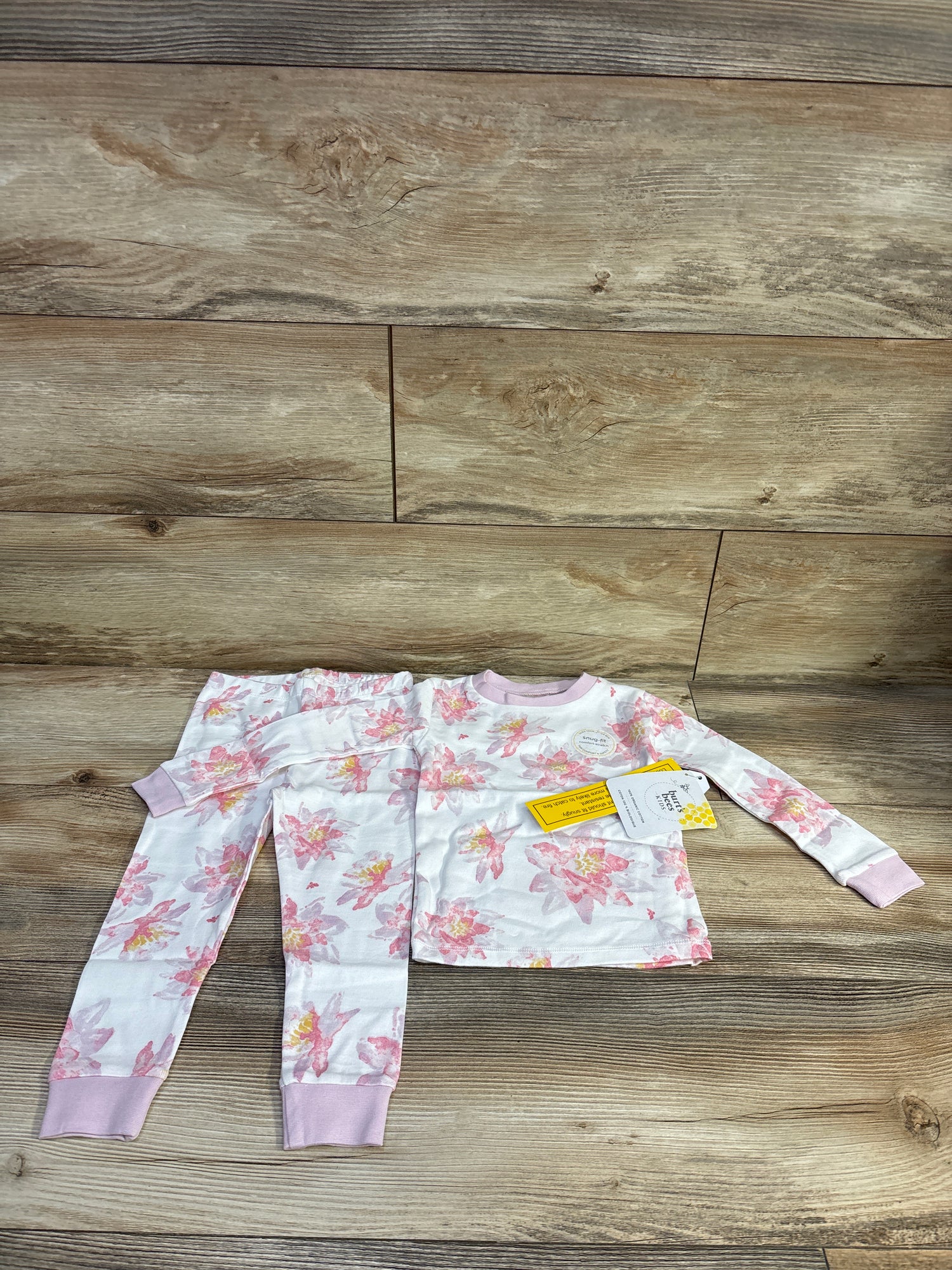 NEW Burt's Bees Baby 2pc Pajama Set White sz 2T