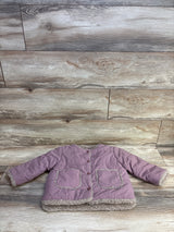 Zara Sherpa Lined Puffer Jacket Mauve sz 18-24m