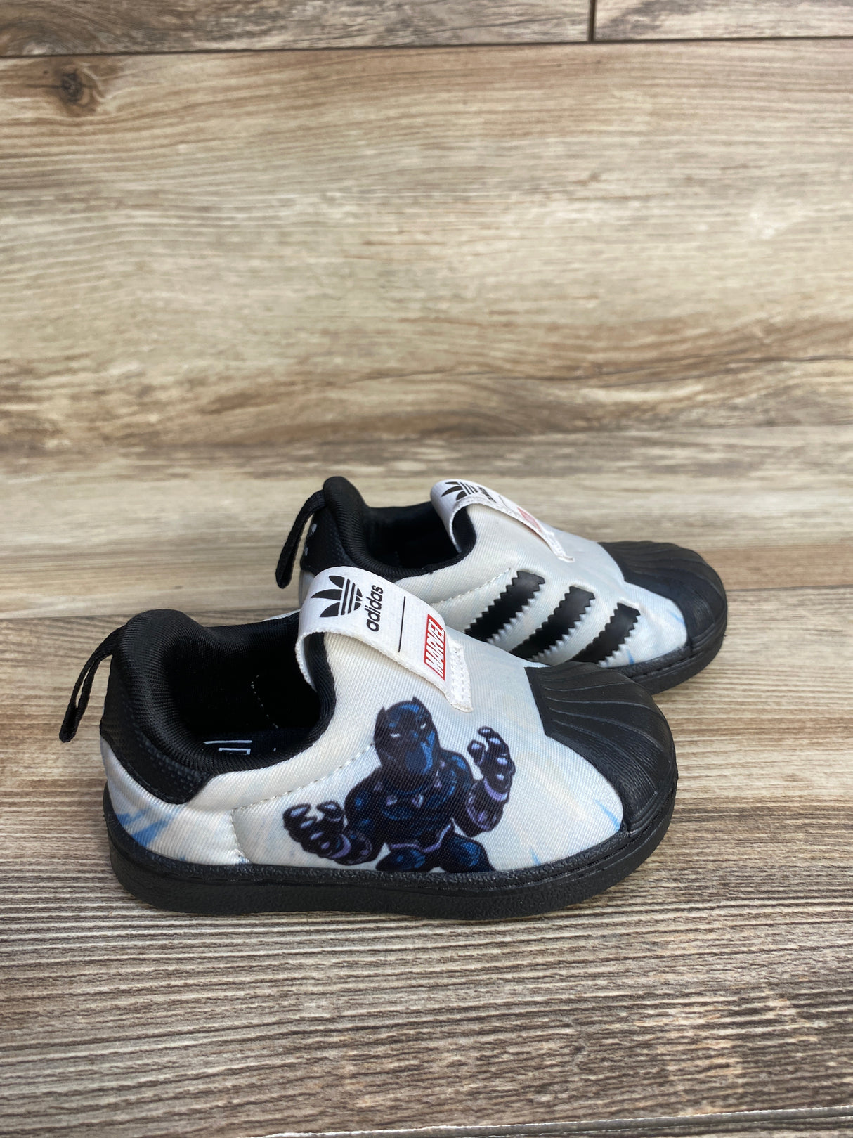 Adidas Marvel x Superstar 360 Infant 'Black Panther' Sneakers Black sz 4c
