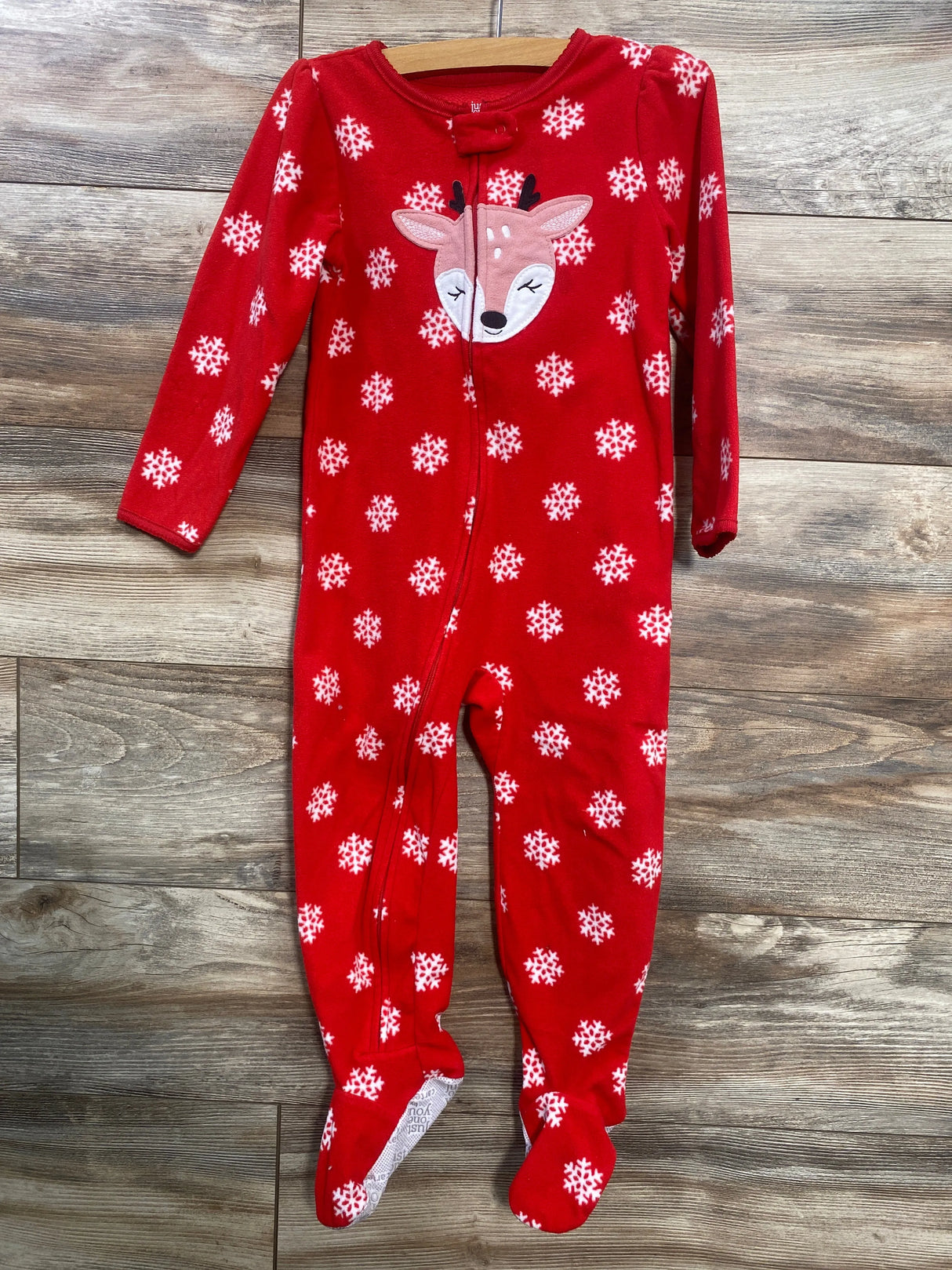 Just One You Snowflake Blanket Sleeper Red sz 4T - Me n Mommy To Be