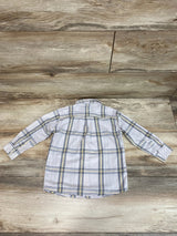 Buttons and Threads Plaid Button Up Shirt Grey sz 24m