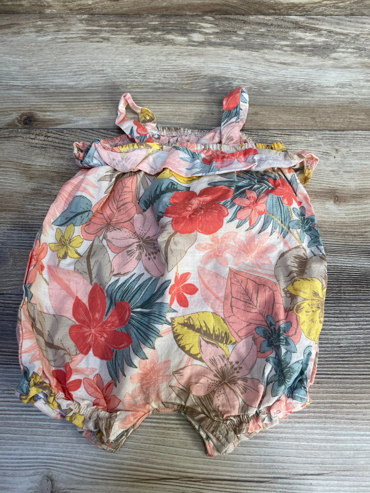 Carter's Linen Floral Romper Multicolored sz 3m