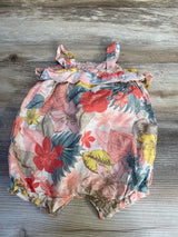 Carter's Linen Floral Romper Multicolored sz 3m