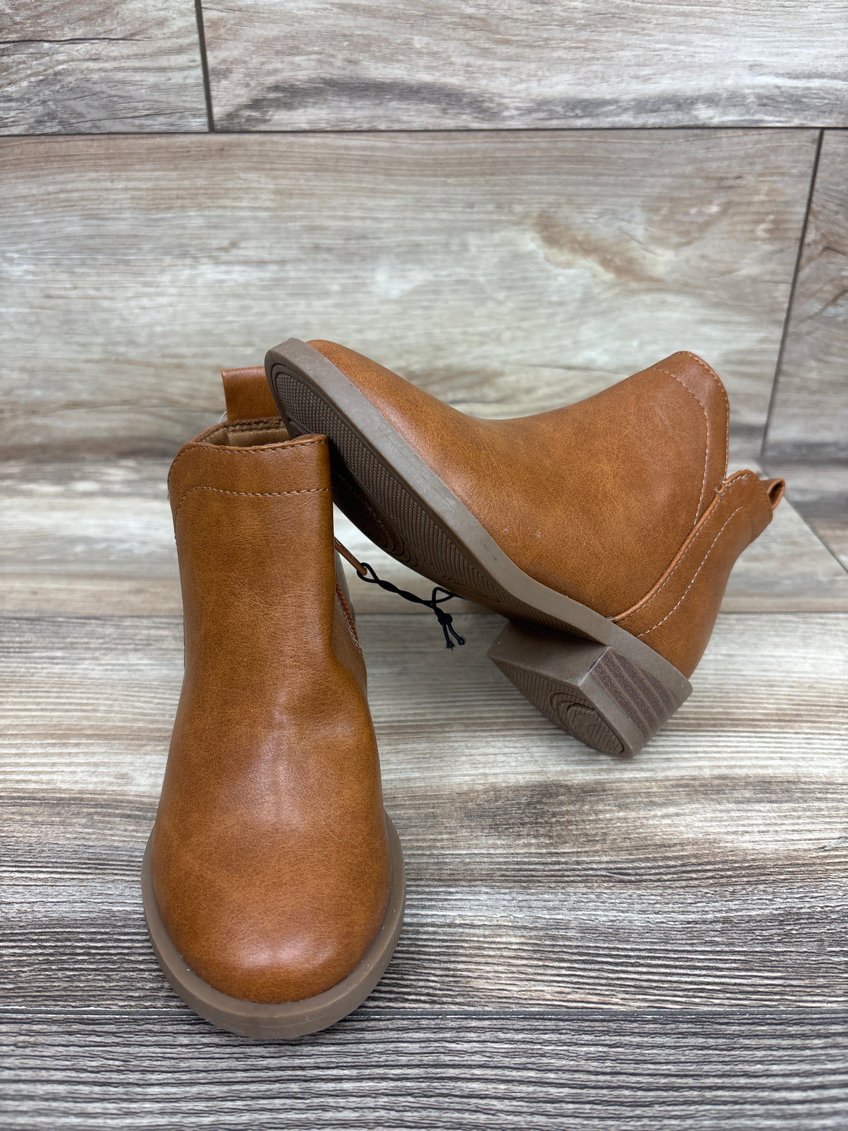 NEW Wonder Nation Zipper Fashion Boots Cognac sz 9c